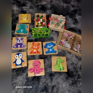 Baby / Toddler Wooden Toys * Educational * Puzzles * Blocks * Sorting Toy * Etc
